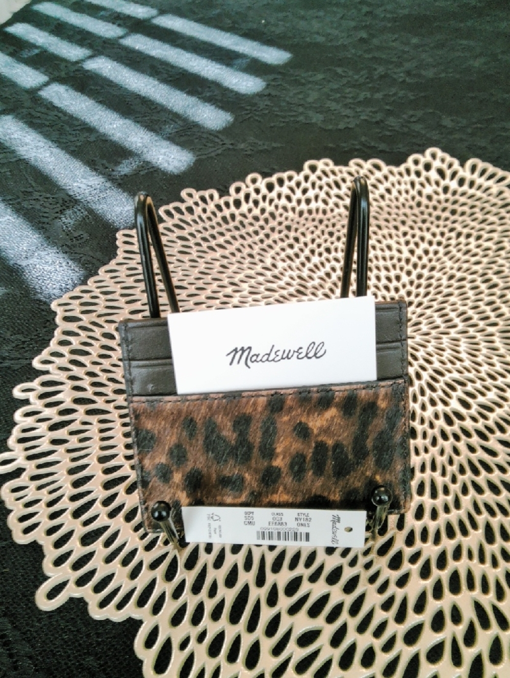 Madewell Leopard Haircalf Card Case - Brown & Black